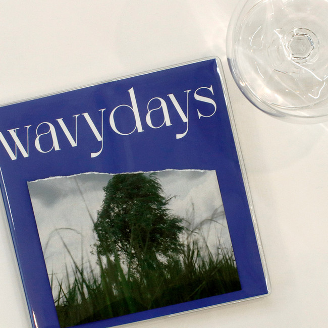 Wavydays Medium Grid Plain Notebook