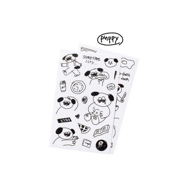Puppy - Daily Drawing Paper Stickers ver.2