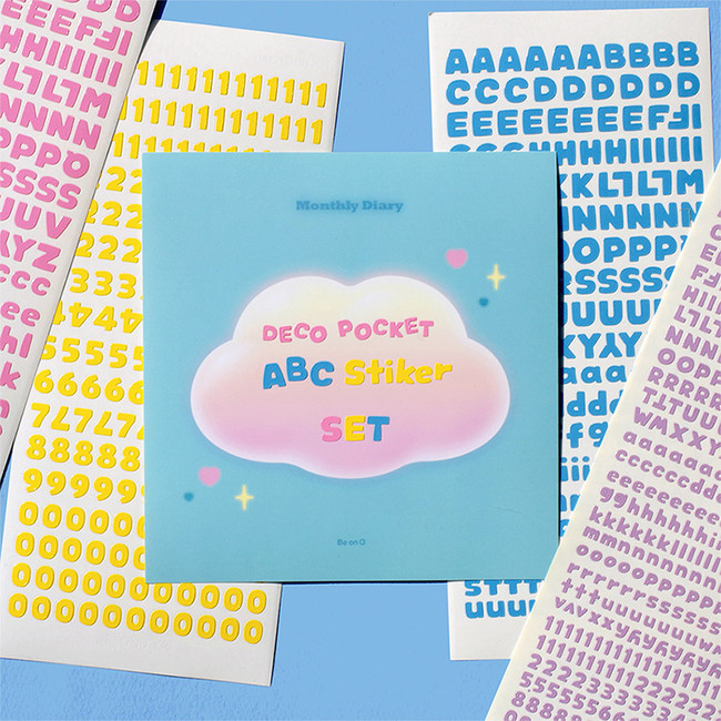 Alphabet Number PVC Sticker Pack of 10 sheets