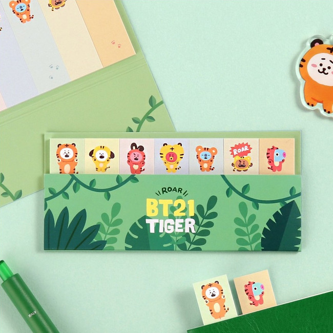 Usage example - BT21 Sticky Index Bookmark Notepad Set Ver2