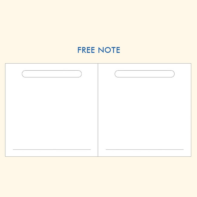 Free blank note - Indigo Gi Bon Square 6 Months Dateless Weekly Planner