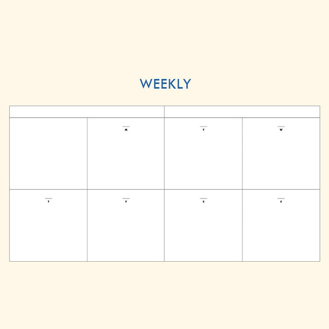 Weekly plan - Indigo Gi Bon Square 6 Months Dateless Weekly Planner