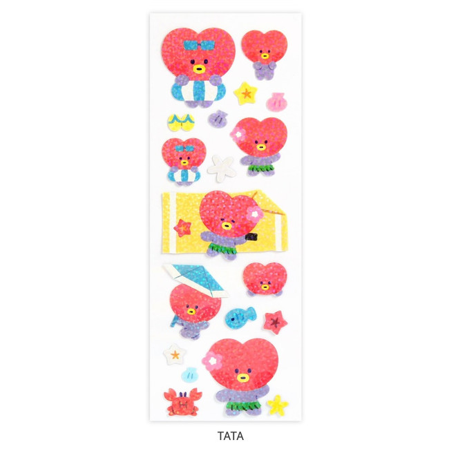 TATA - BT21 Minini Summer Sky Glitter Sticker