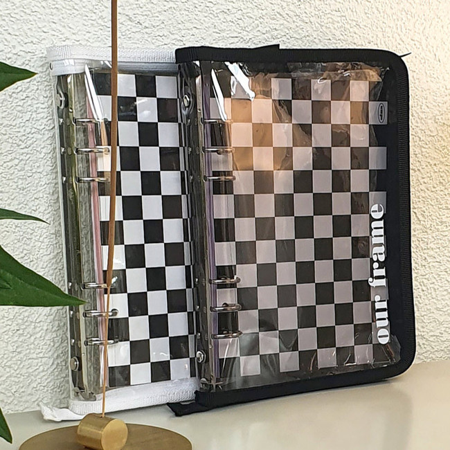Second Mansion Checker Board 6-ring A5 Grid Notebook Set