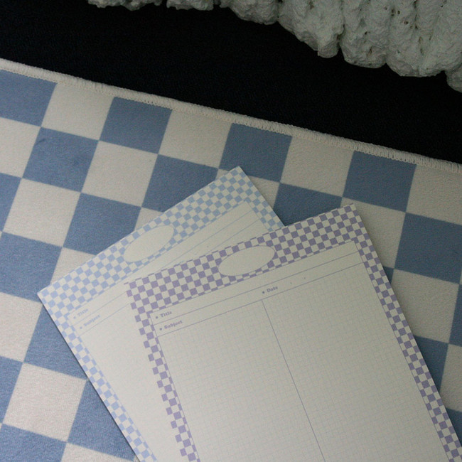 DESIGN GOMGOM Monogram Checkboard B5 Grid Writing Notepad