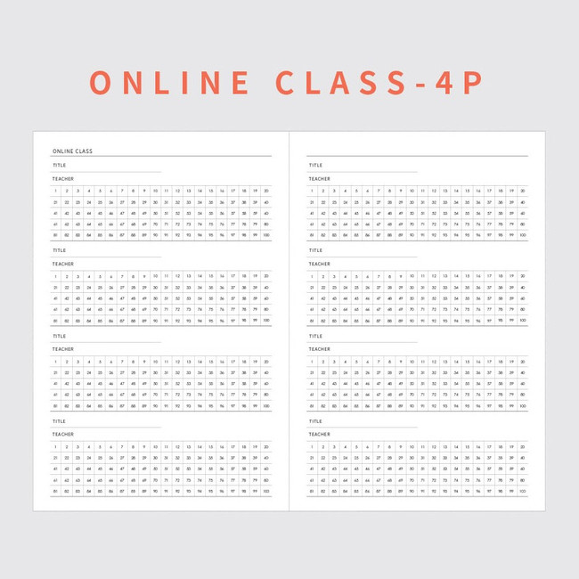 Online class - GMZ The Memo 4 Months Undated Daily Study Planner
