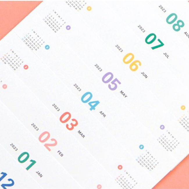 Colorful monthly calendar - Indigo 2023 Prism Monthly Standing Desk Calendar Scheduler