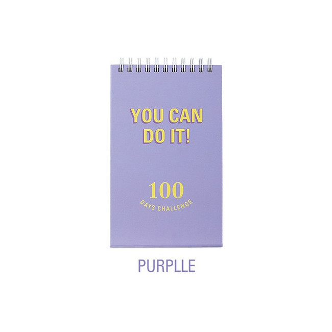 Purple - Antenna Shop 100 days Challenge Dateless Checklist Planner