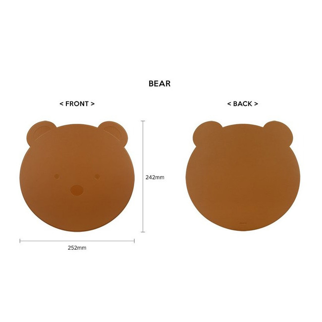 Size - Fenice Animal Bear PU Mouse Pad