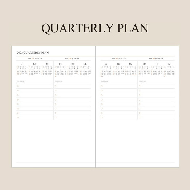 Quarterly plan - Indigo 2023 Official A5 Dated Monthly Planner Scheduler
