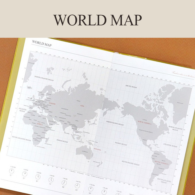 World map - Indigo 2023 Official Slim Dated Monthly Planner Scheduler