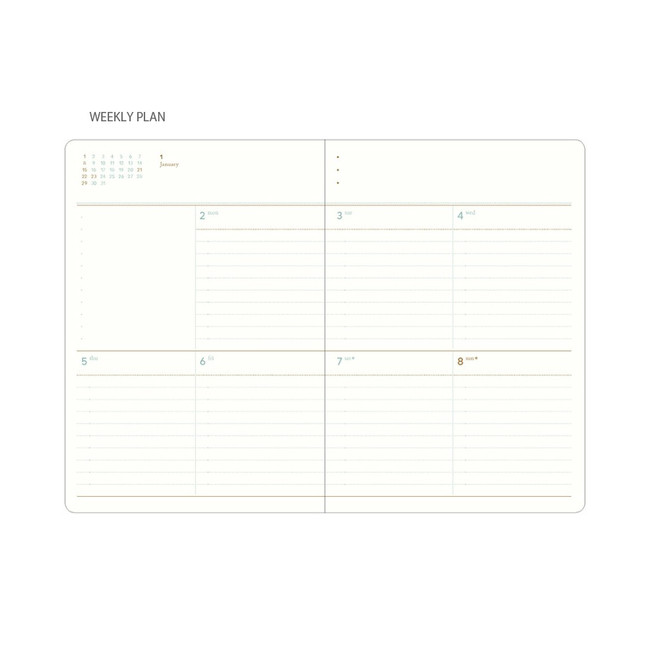 Weekly plan - 2023 Notable memory slim B6 dated weekly planner