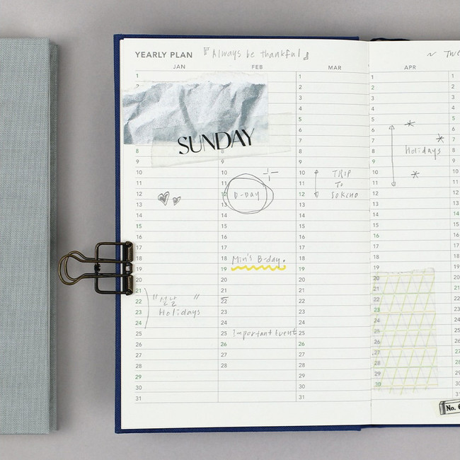 Yearly plan - 2023 Paperian A'round The Day A6 Dated Weekly Diary Planner