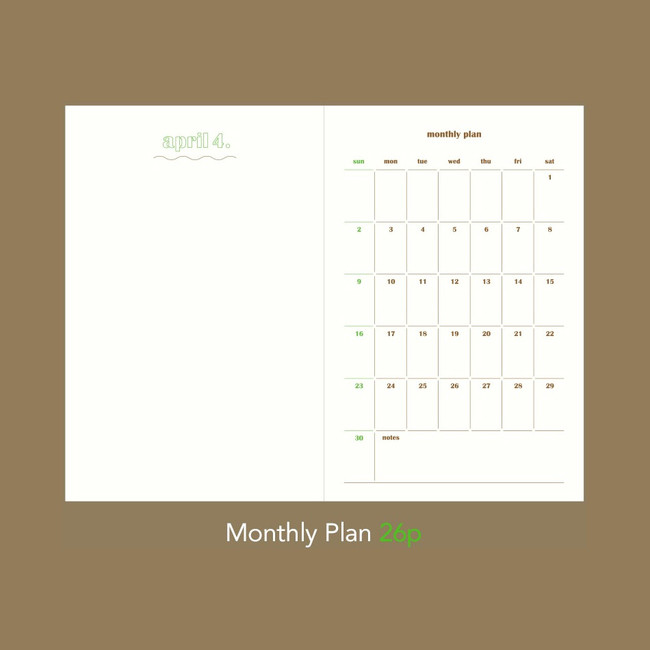 Monthly plan - Paperian 2023 Life Gardener Dated Weekly Planner Diary