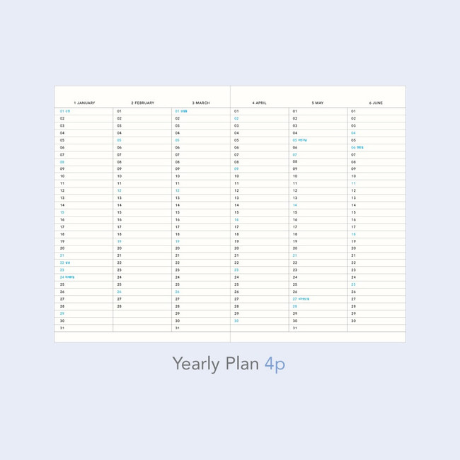 Yearly plan - 2023 Edit B6 Dated Weekly Planner Scheduler