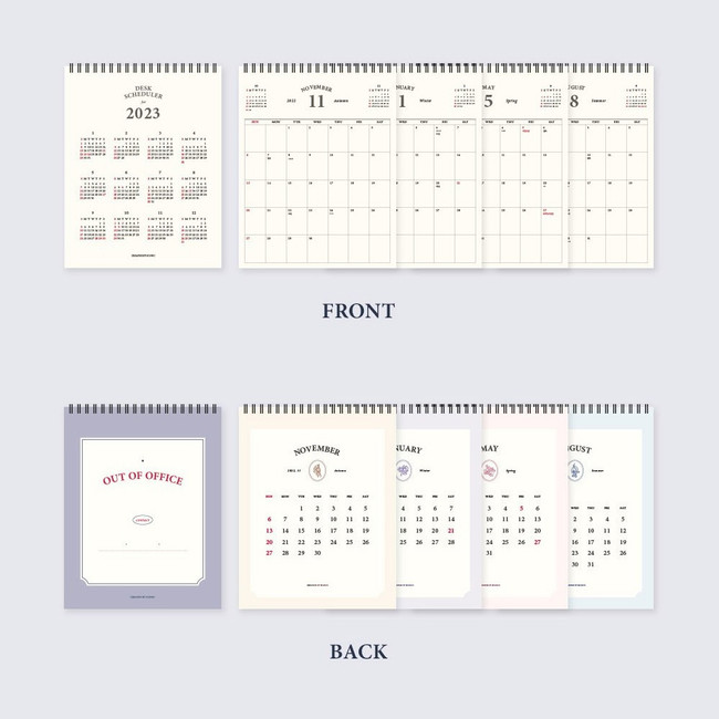 Contents - 2023 Standing Flip Monthly Desk Calendar