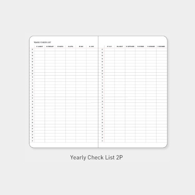 Yearly checklist - 2023 Premium Natural Dated Monthly Planner Diary