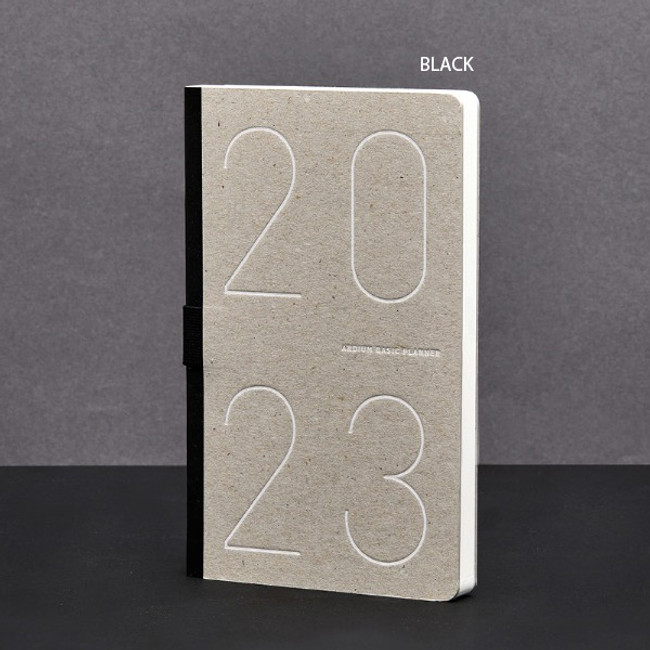 Black - 2023 Premium Natural Dated Monthly Planner Diary