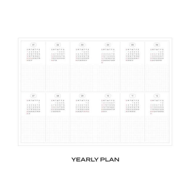 Yearly plan - 2023 Simple A5 Medium Dated Weekly Planner