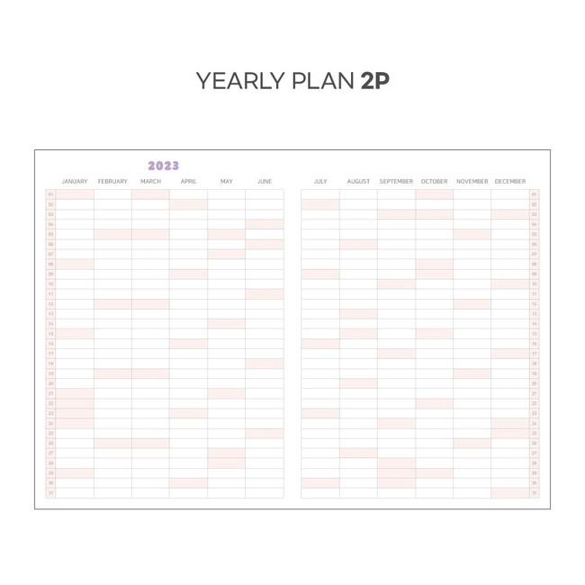 Yearly plan - 2023 Les Beaux Jours Pocket Dated Weekly Planner