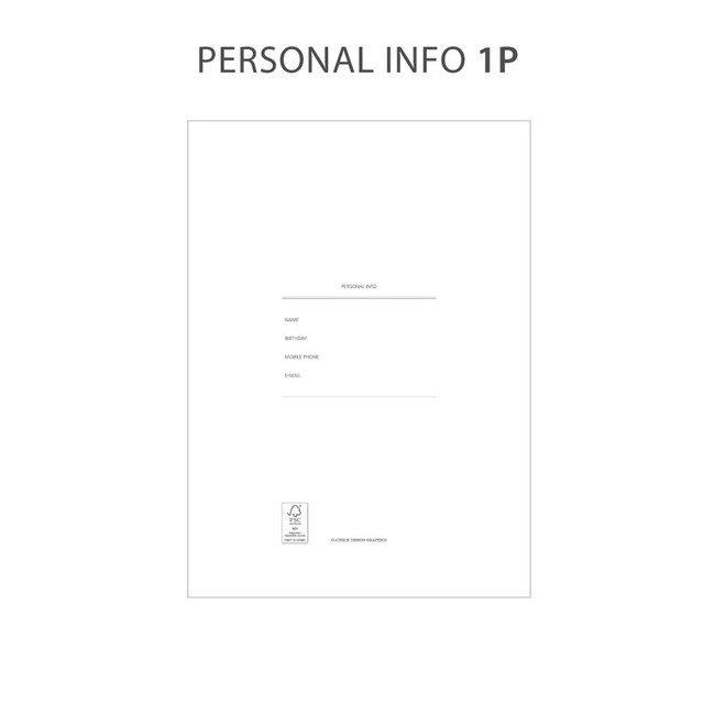 Personal info - 2023 Unique Mood A4 Dated Monthly Planner