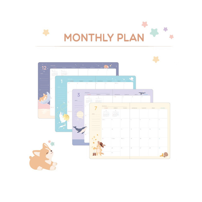 Monthly plan - 2023 Chou Chou B6 Dated Weekly Planner