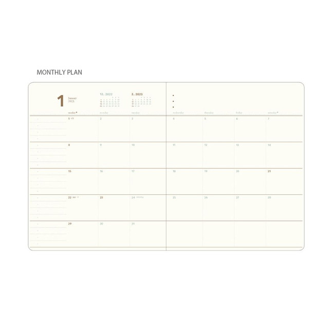 Monthly plan - 2023 Making Memory Small Wide Dated Monthly Planner Diary