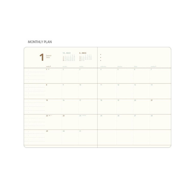 Monthly plan - 2023 Making Memory A5 Dated Weekly Planner Diary