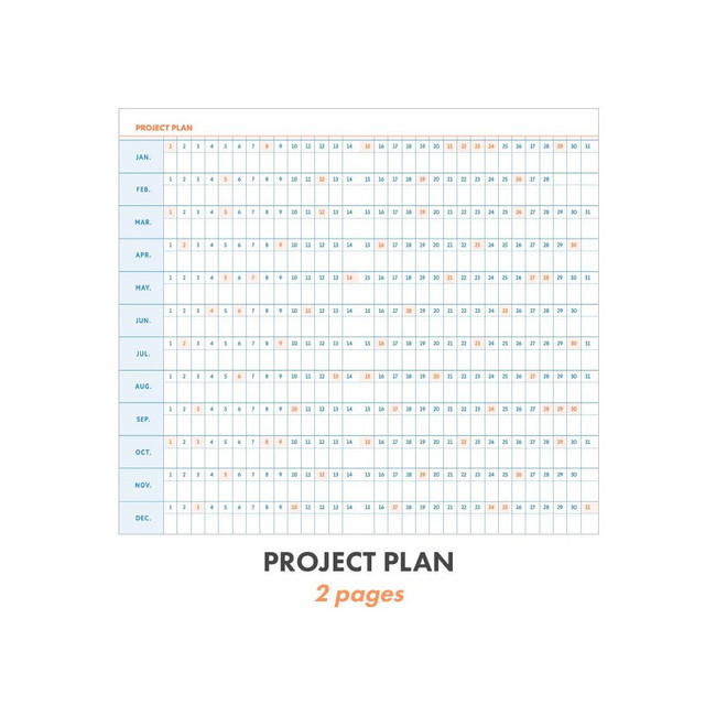 Project plan - 2023 Record On Slim Dated Monthly Diary