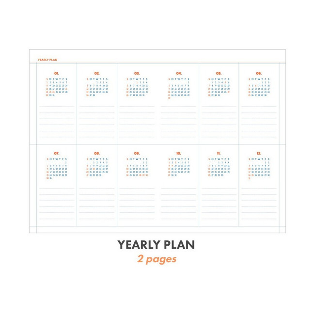 Yearly plan - 2023 Record On A5 Dated Weekly Diary
