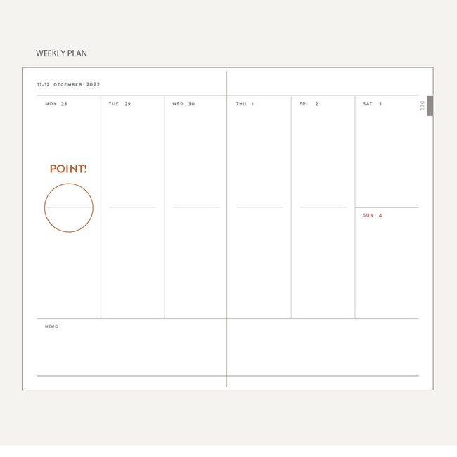 Weekly plan - 2023 Simple Small Dated Weekly Planner Diary