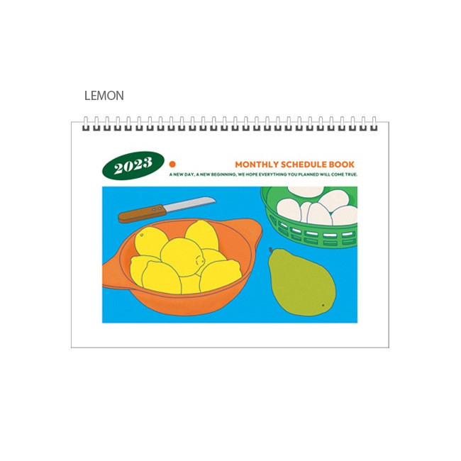 Lemon - 2023 A4 Large Dated Monthly Planner Scheduler