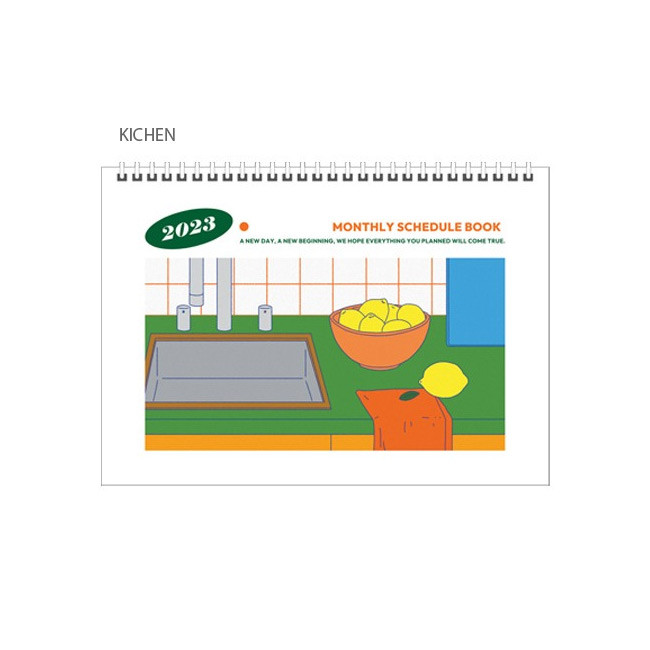 Kitchen - 2023 A4 Large Dated Monthly Planner Scheduler