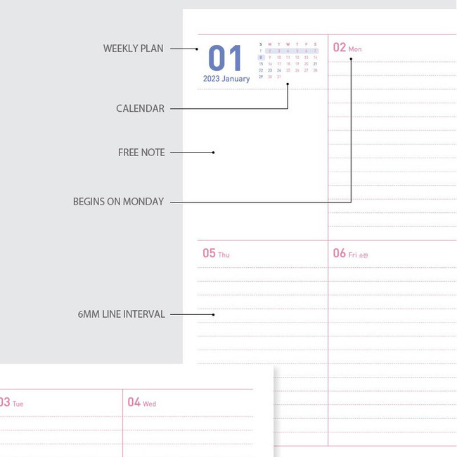 Weekly plan - 2023 Hello Oh Dated Weekly Planner Diary