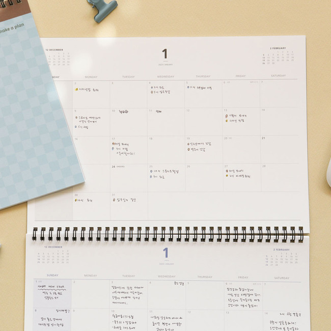 Monthly - 2023 Dual A4 Wirebound Dated Monthly Desk Planner