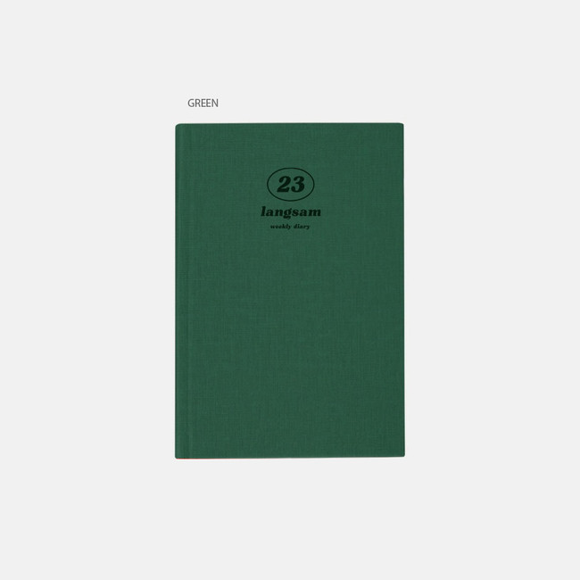 Green - Buyme 2023 Langsam Dated Weekly Diary Planner