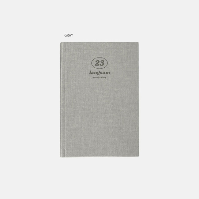 Gray - Buyme 2023 Langsam Dated Weekly Diary Planner