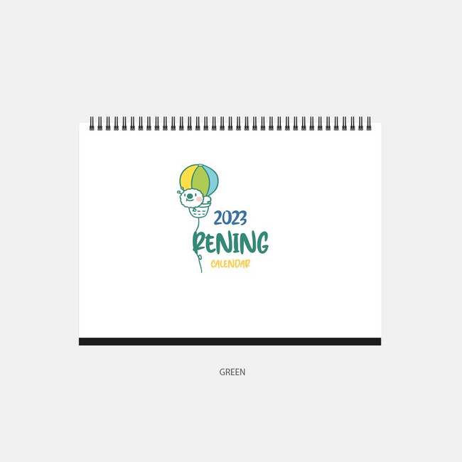 Green - Buyme 2023 Rening Standing Monthly Desk Calendar