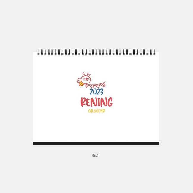 Red - Buyme 2023 Rening Standing Monthly Desk Calendar