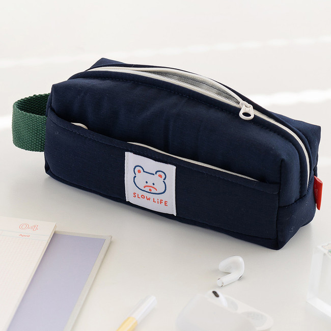 Navy - Brunch Brother Soft Zipper Pencil Case Pouch