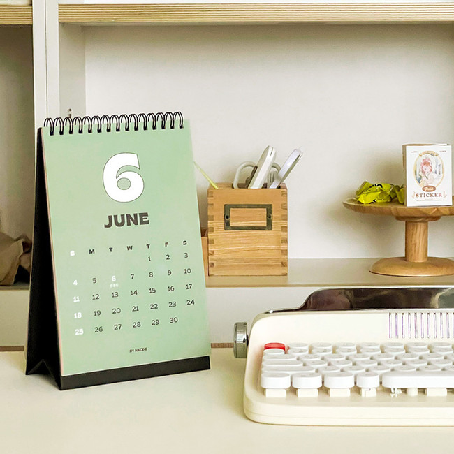 Monthly calendar - 2023 Vintage Color Monthly Standing Flip Desk Calendar