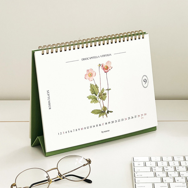 2023 Flower Monthly Standing Flip Desk Calendar
