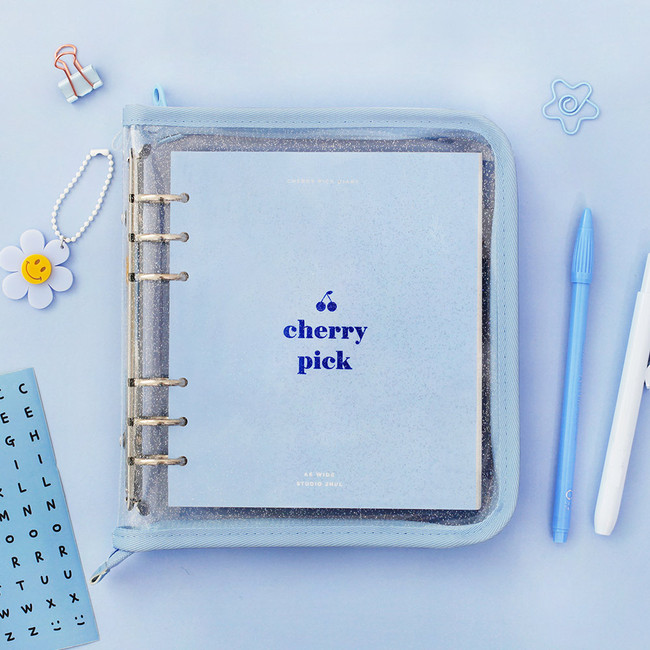 2NUL Cherry Pick Wide A6 Zipper 6-ring Dateless Weekly Diary Ver4