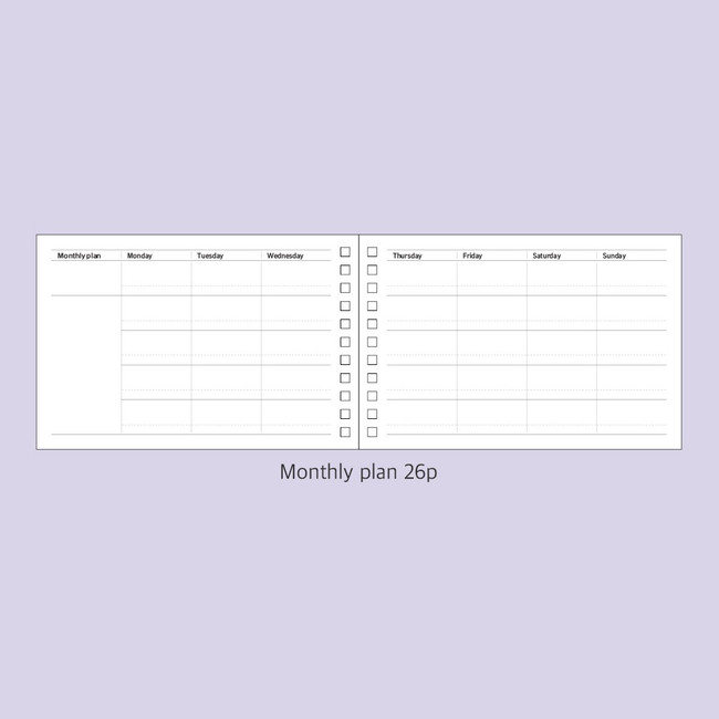 Monthly plan - Ardium Happiness Dateless Monthly Diary Planner