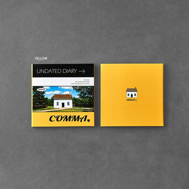 Yellow - Ardium A Day's Rest Area Comma Dateless Daily Diary Planner