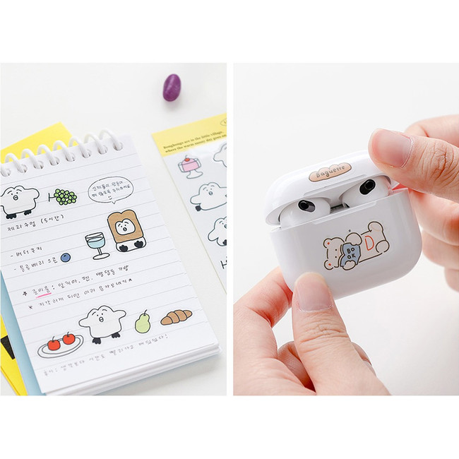 Usage example - Cute Character Clear PVC Slim Sticker