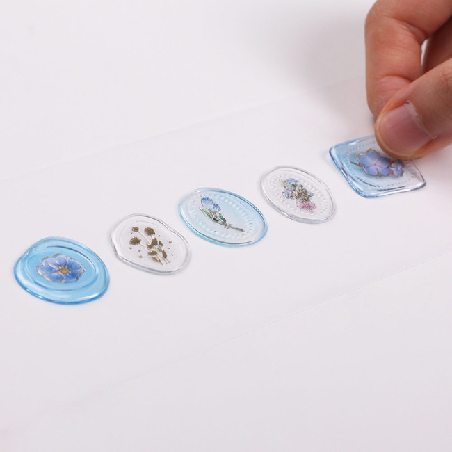 Pure Blue Self Adhesive Sealing Wax Sticker