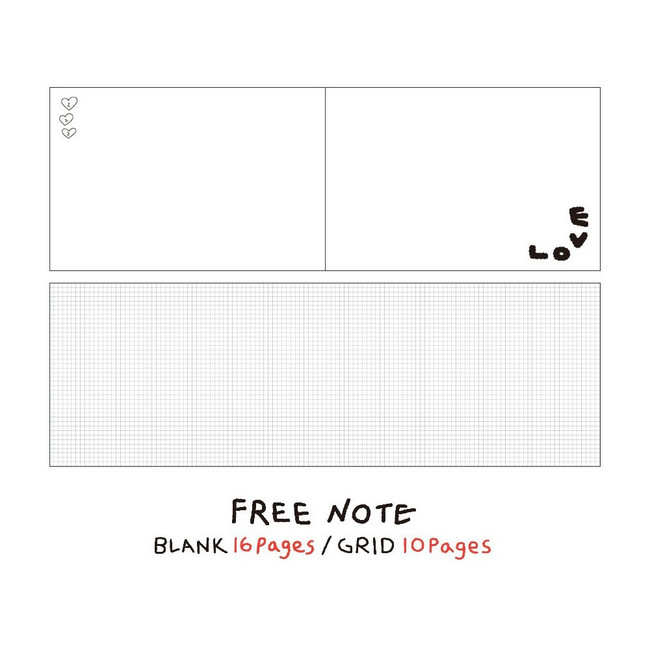 Free note - Doodle 6 Months Undated Weekly Study Planner