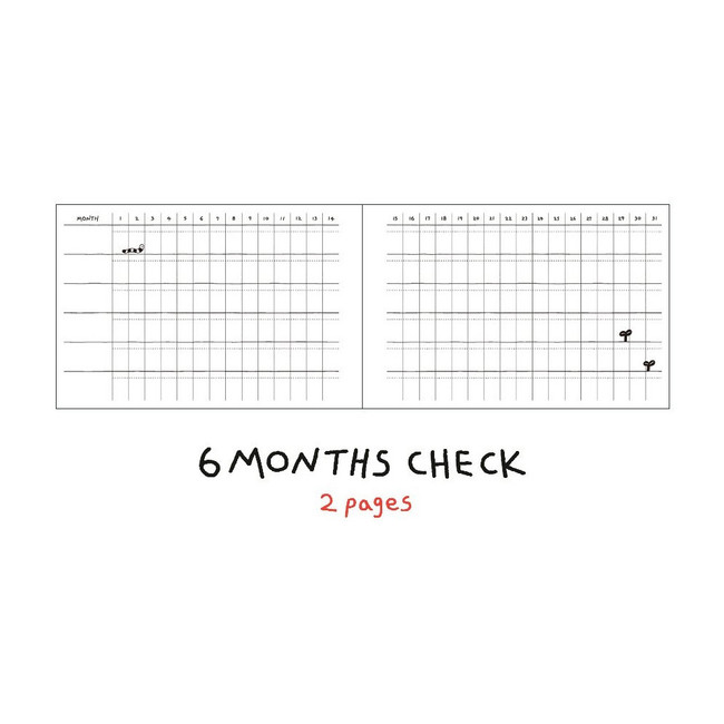 6 months check - Doodle 6 Months Undated Weekly Study Planner