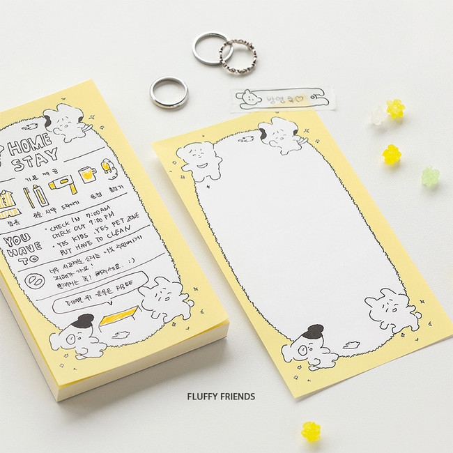 Fluffy friends - Animal Character Writing Notepad Ver.2